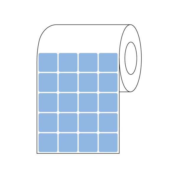 Nevs Direct Thermal Slide Label, 15/16" x 15/16", 4 Across Blue CB-SL-T-4-B - main